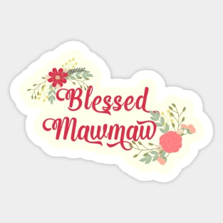 Blessed MawMaw Floral Christian Grandma Gift Sticker